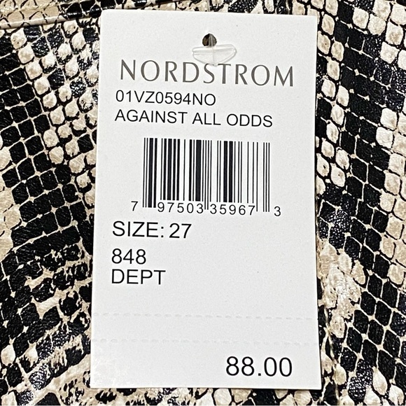 Blank NYC Snake Print Vegan Leather Mini Skirt 27 NWT High Rise Y2K Edgy Chic - Picture 9 of 10